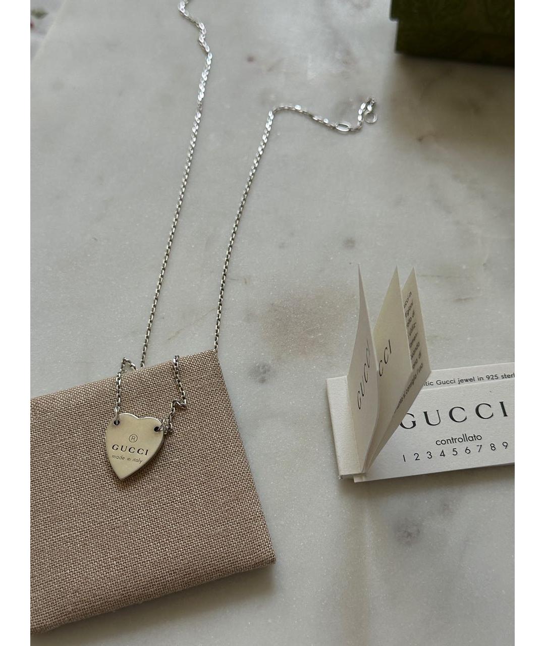GUCCI Серебряный серебряный кулон, фото 8