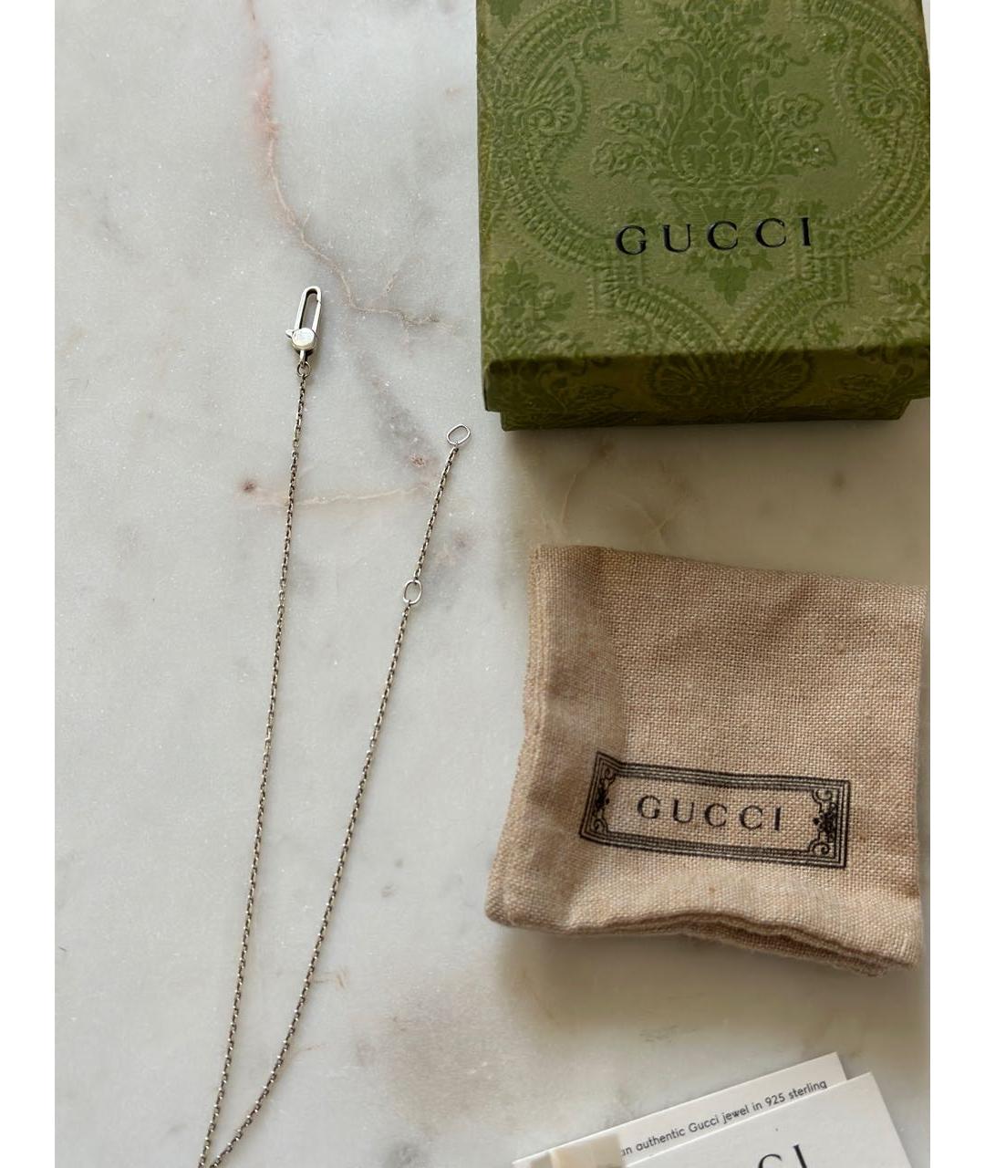 GUCCI Серебряный серебряный кулон, фото 4