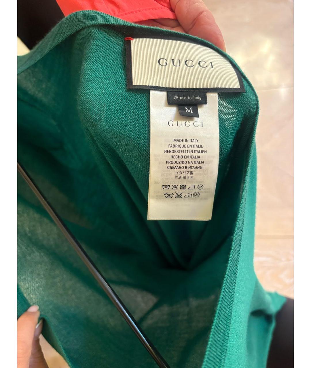 GUCCI Зеленый кашемировый джемпер / свитер, фото 3