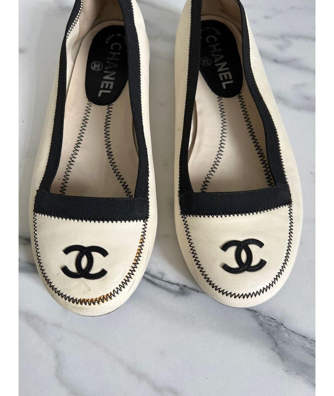 CHANEL Бежевые балетки, фото 3