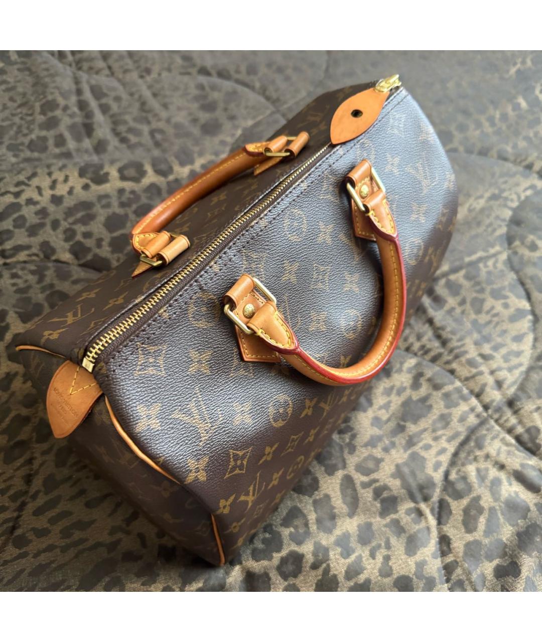 LOUIS VUITTON Коричневая сумка с короткими ручками, фото 4