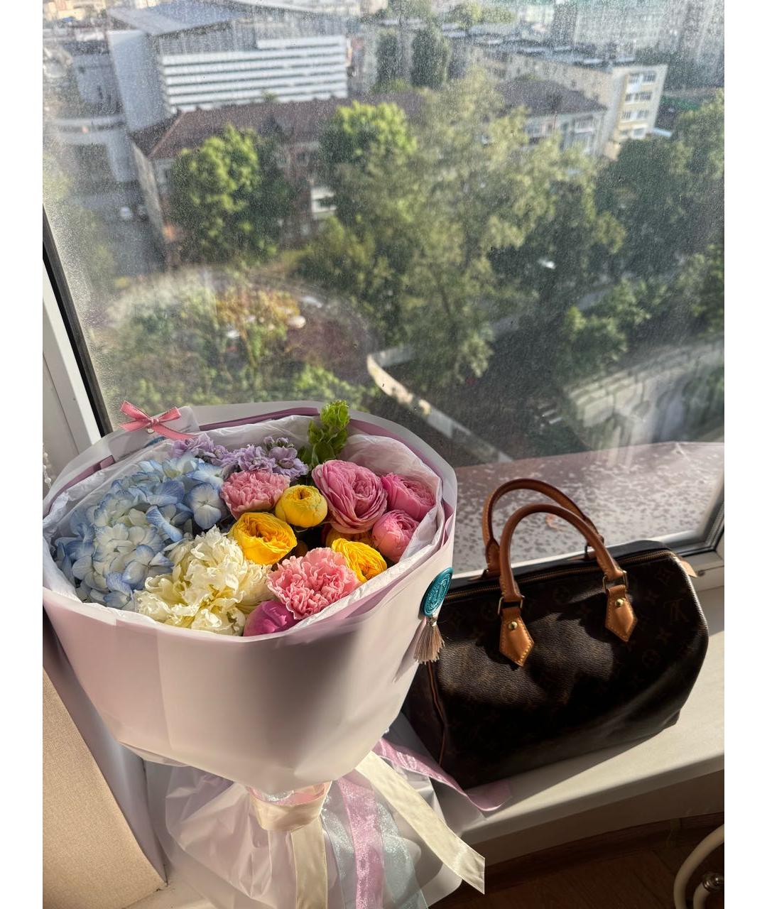 LOUIS VUITTON Коричневая сумка с короткими ручками, фото 6