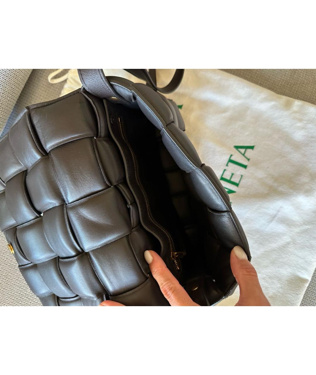 BOTTEGA VENETA Коричневая кожаная сумка через плечо, фото 5