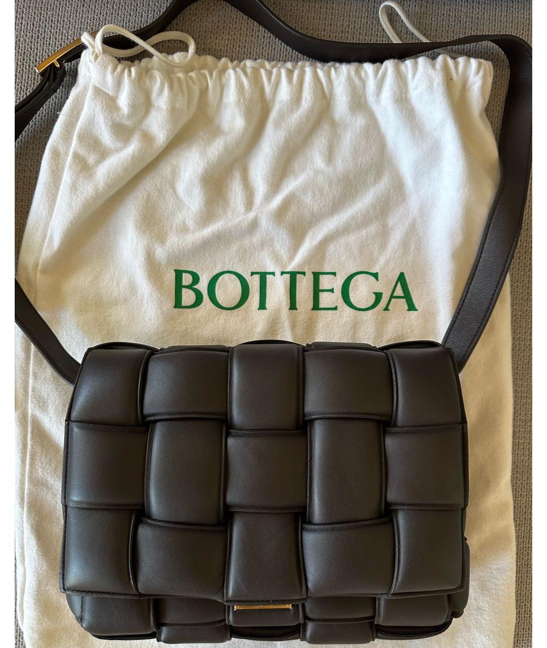 BOTTEGA VENETA Коричневая кожаная сумка через плечо, фото 7