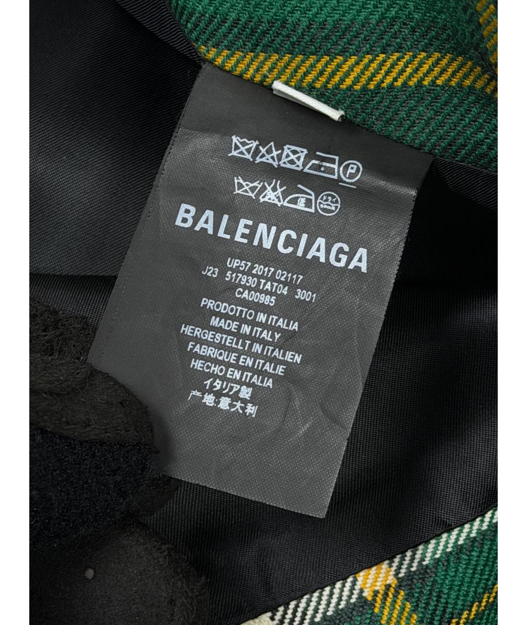 BALENCIAGA Зеленая шерстяная юбка миди, фото 4