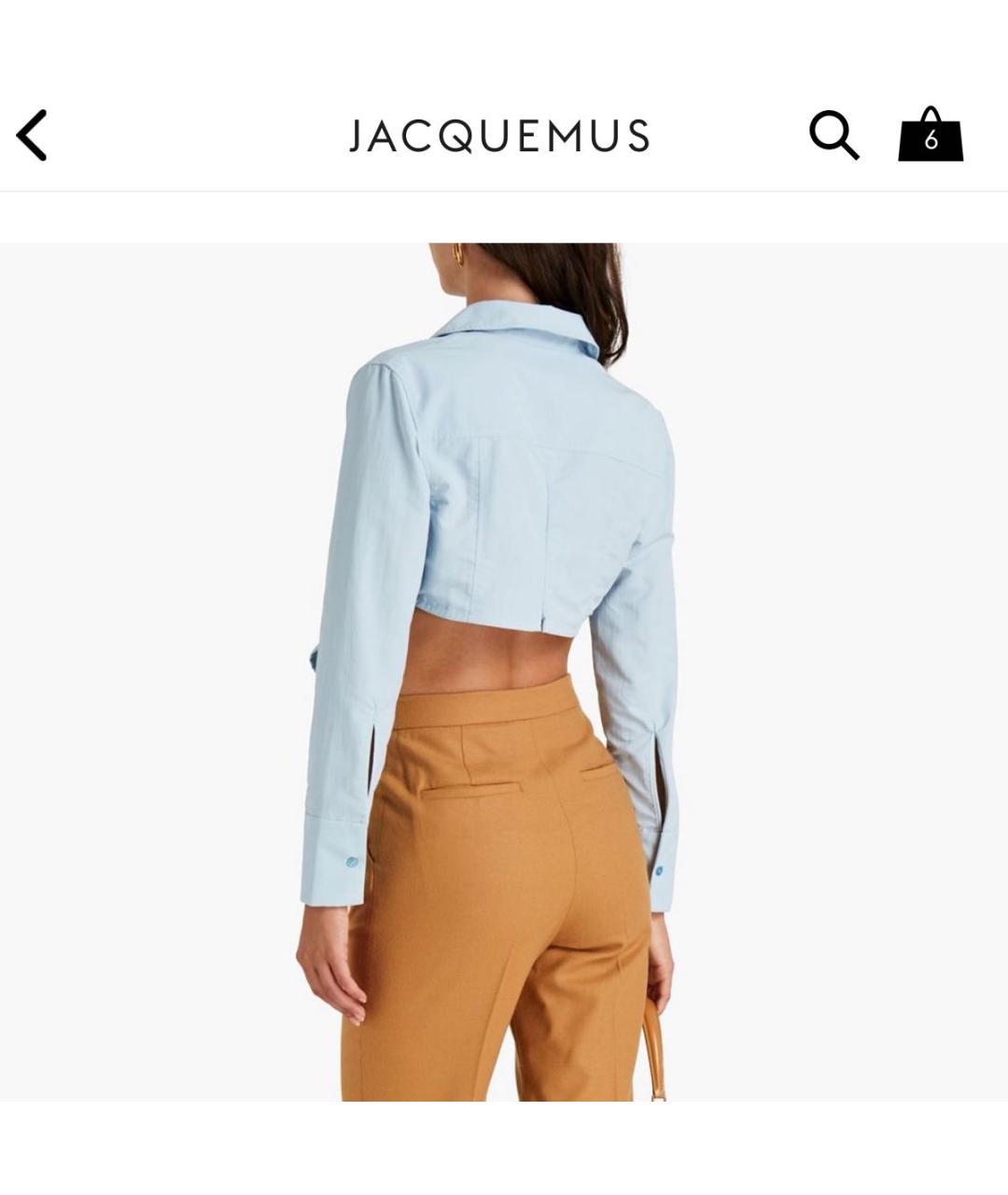 JACQUEMUS Голубая рубашка, фото 7