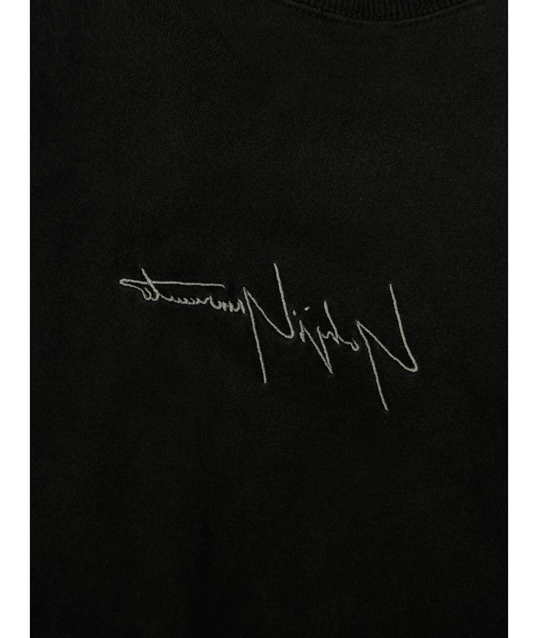 YOHJI YAMAMOTO Черная хлопковая футболка, фото 5