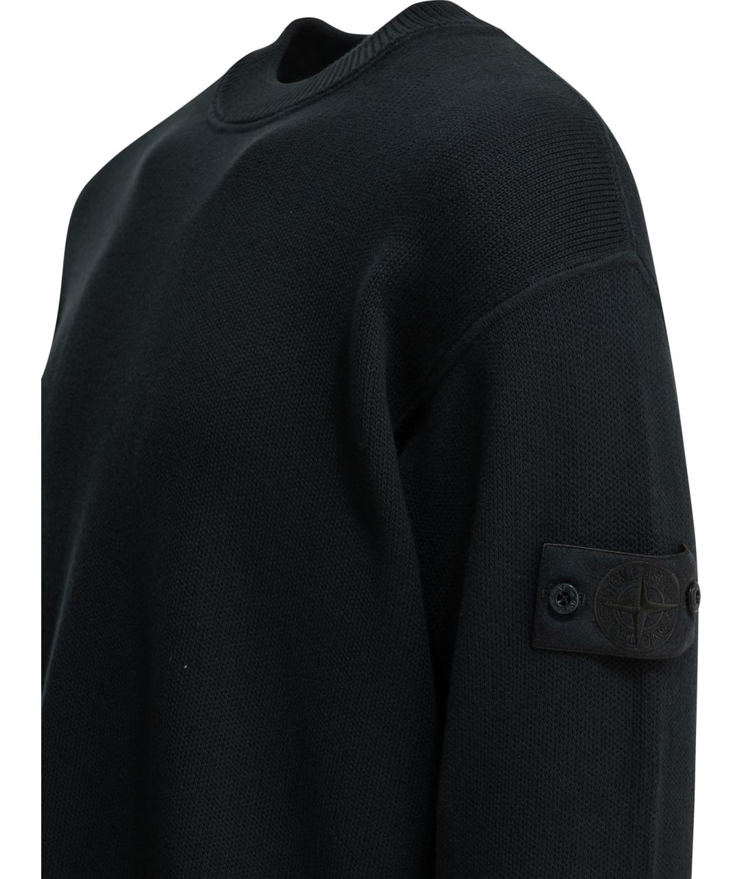 STONE ISLAND Синий хлопковый джемпер / свитер, фото 4
