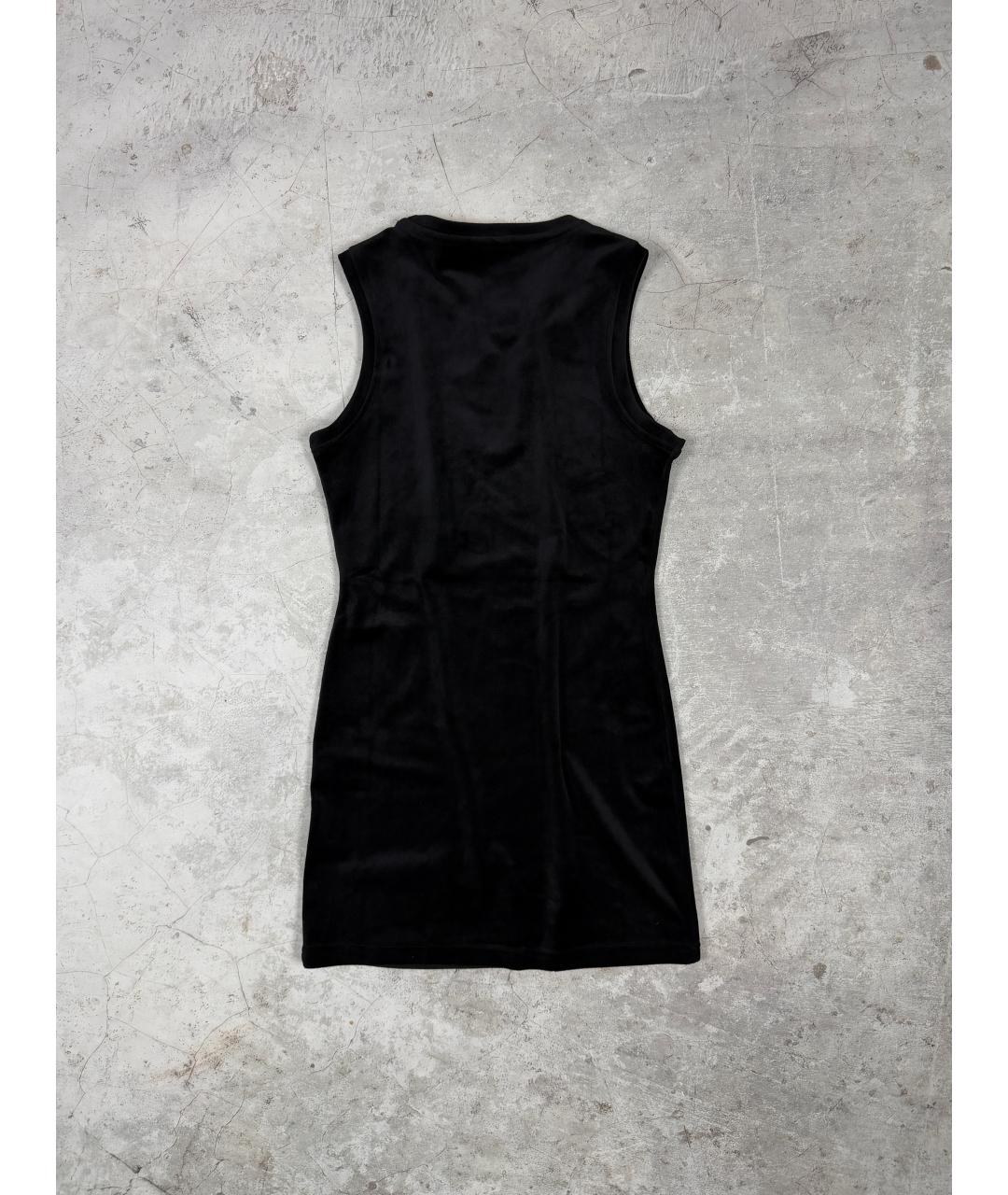 JUICY COUTURE Черное велюровое повседневное платье, фото 2