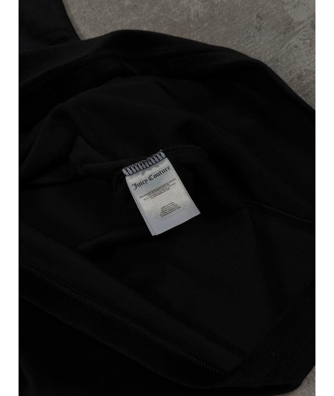 JUICY COUTURE Черное велюровое повседневное платье, фото 5