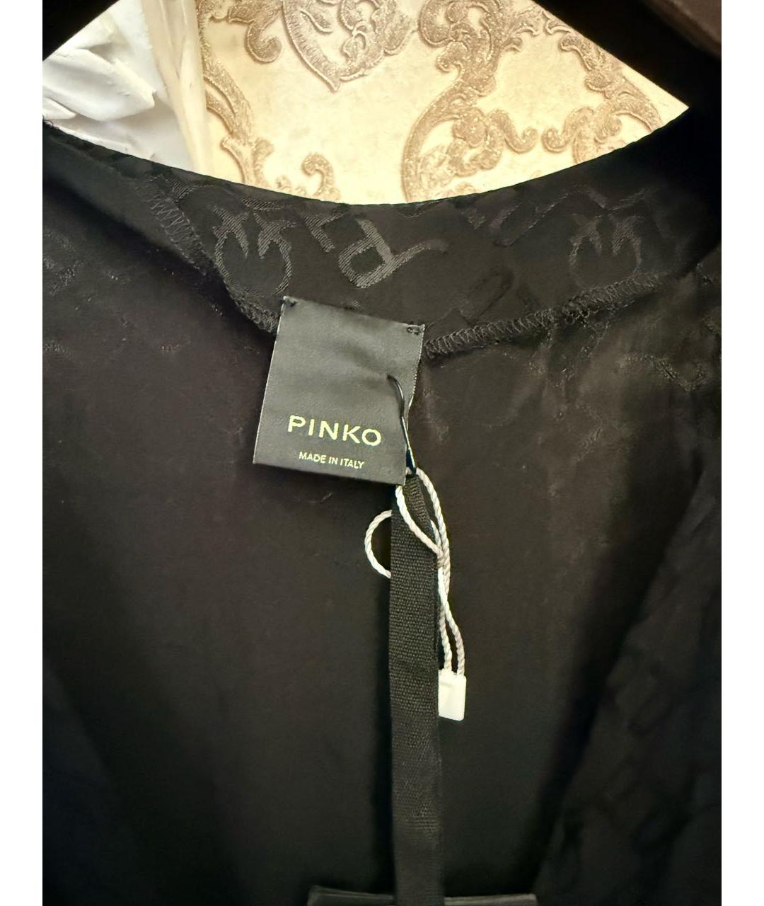 PINKO Черное хлопковое повседневное платье, фото 4