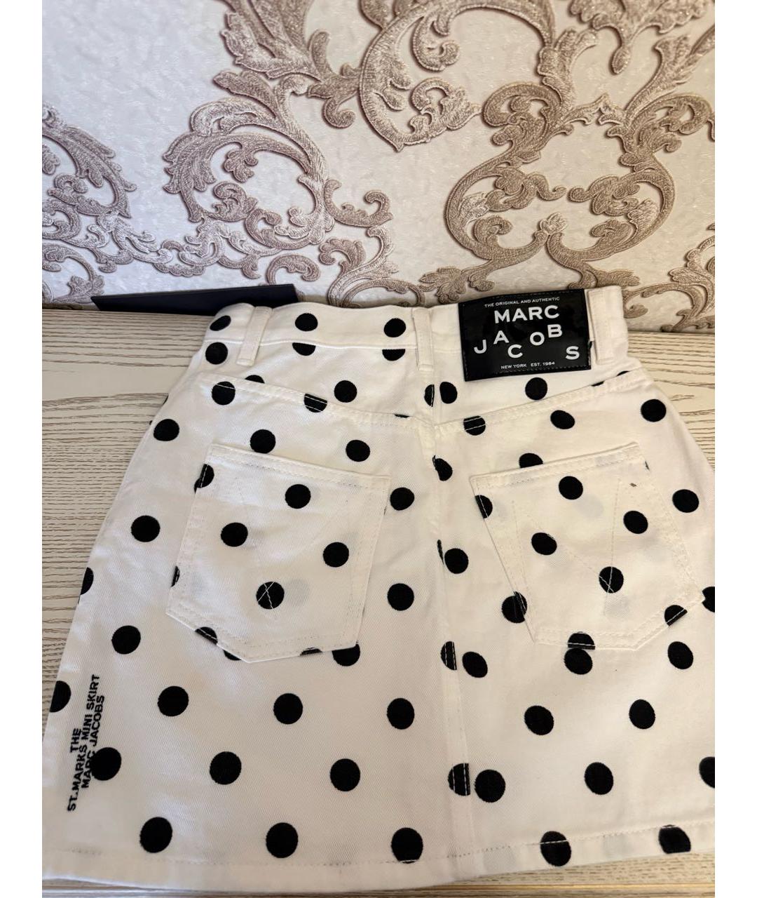 MARC JACOBS Белая хлопковая юбка мини, фото 2