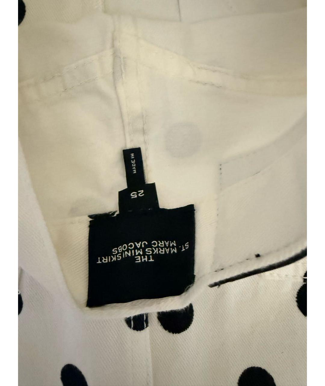 MARC JACOBS Белая хлопковая юбка мини, фото 5