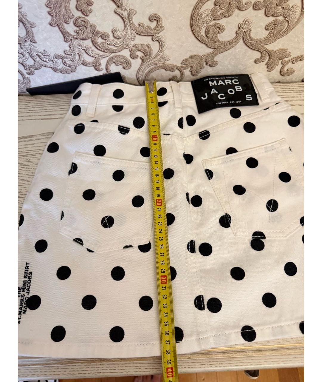 MARC JACOBS Белая хлопковая юбка мини, фото 4