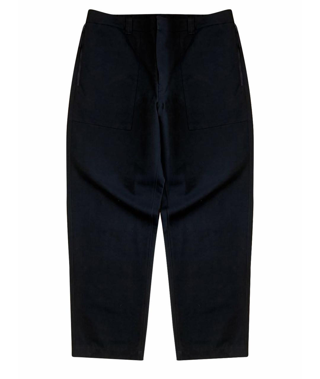 STONE ISLAND Темно-синие хлопковые повседневные брюки, фото 1