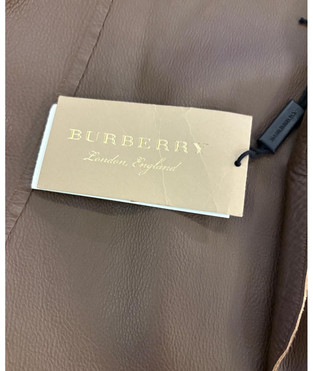 BURBERRY Коричневый замшевый тренч / плащ, фото 8