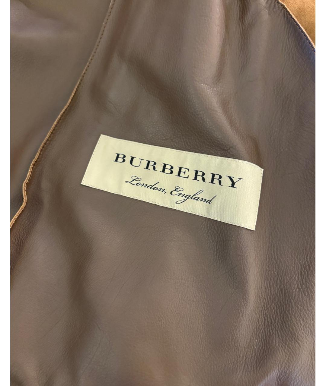 BURBERRY Коричневый замшевый тренч / плащ, фото 4