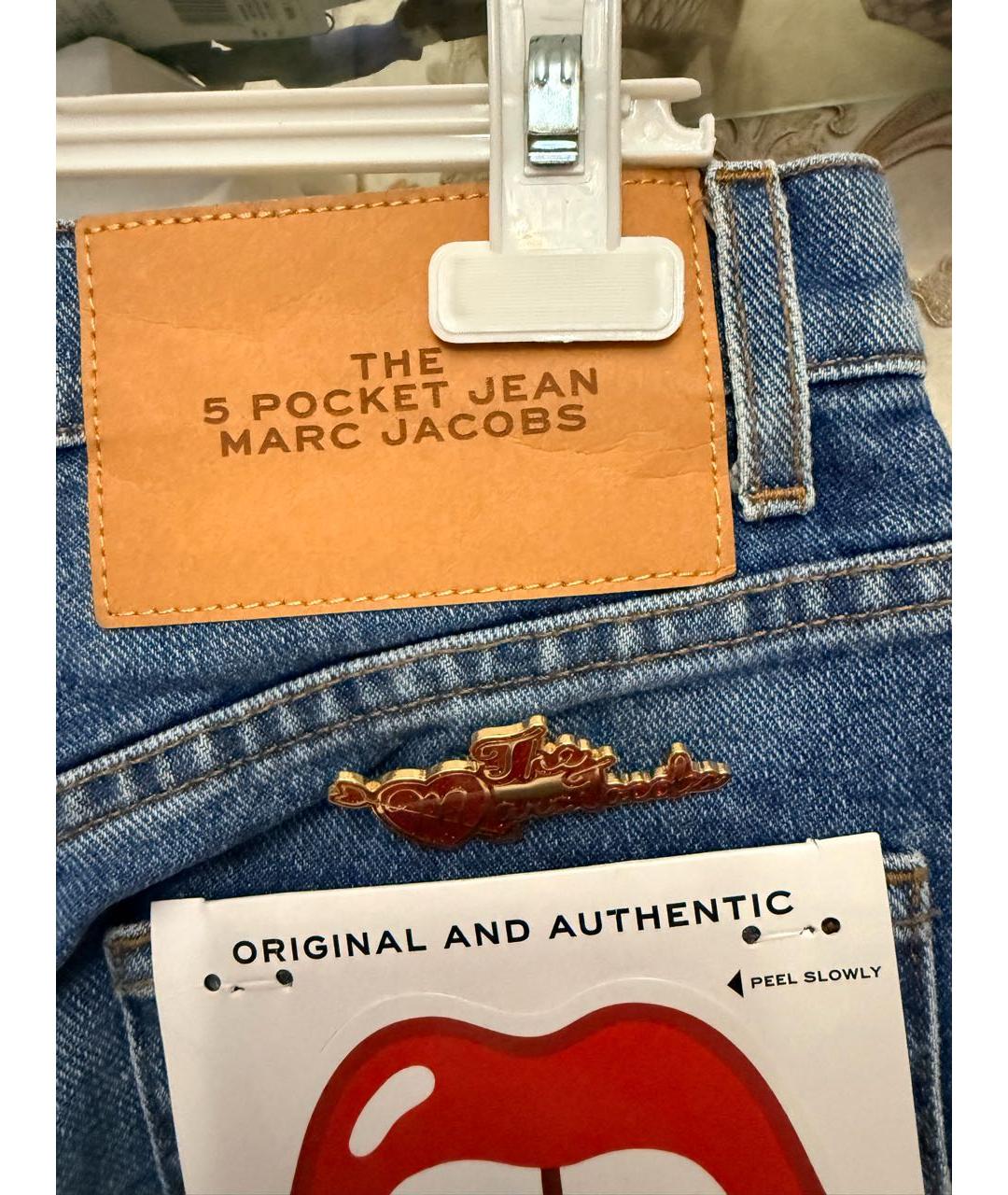 MARC JACOBS Синие хлопковые джинсы слим, фото 4