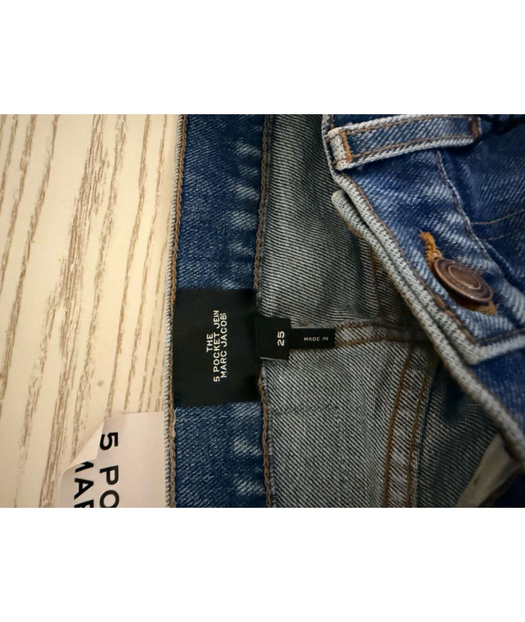 MARC JACOBS Синие хлопковые джинсы слим, фото 3