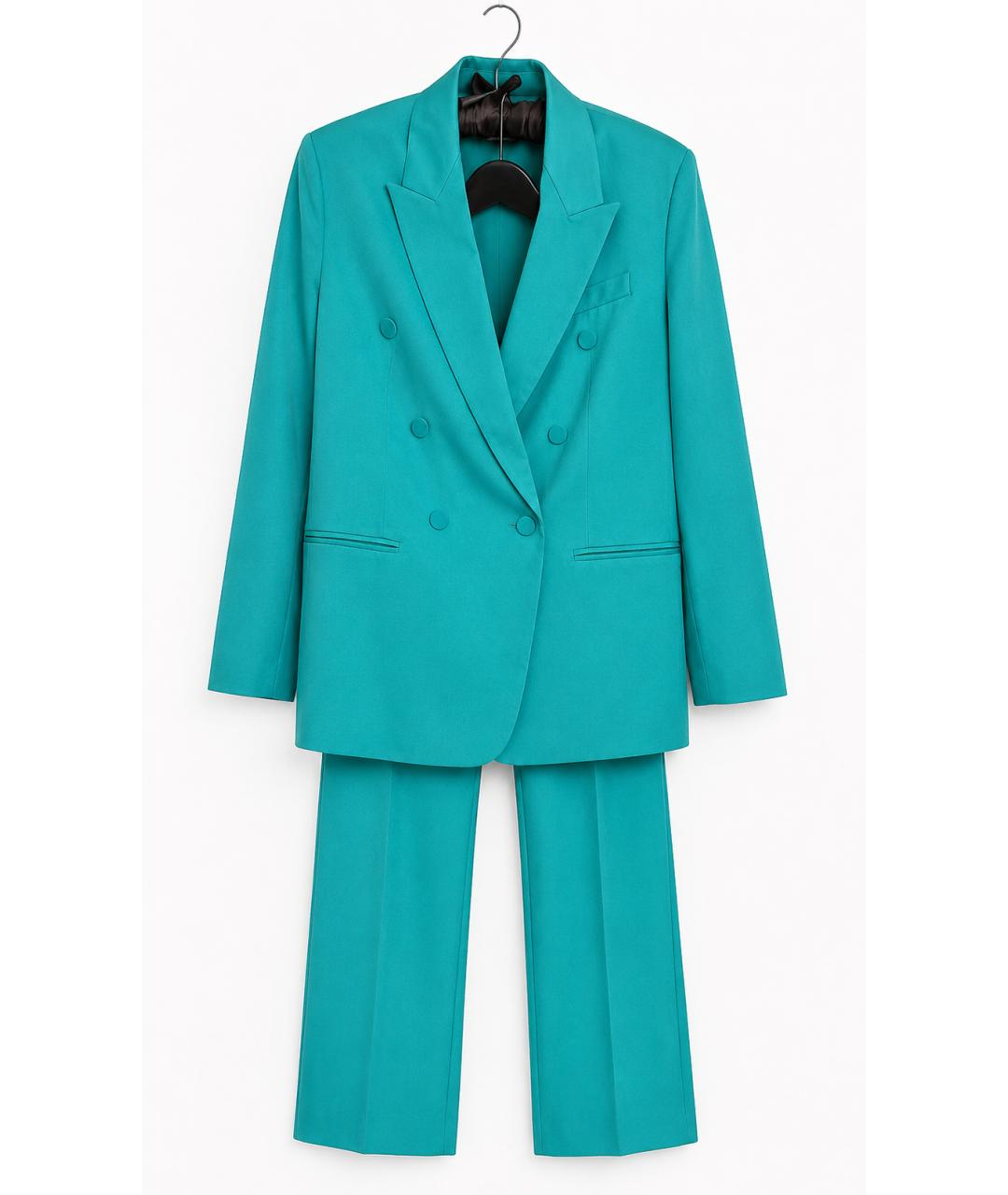 PINKO Бирюзовый полиэстеровый костюм с брюками, фото 10