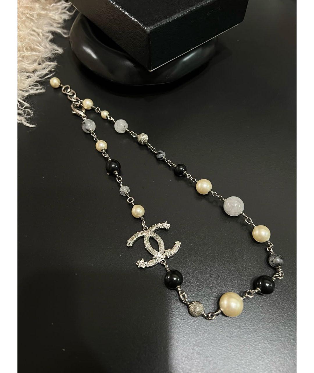 CHANEL Черное колье, фото 5