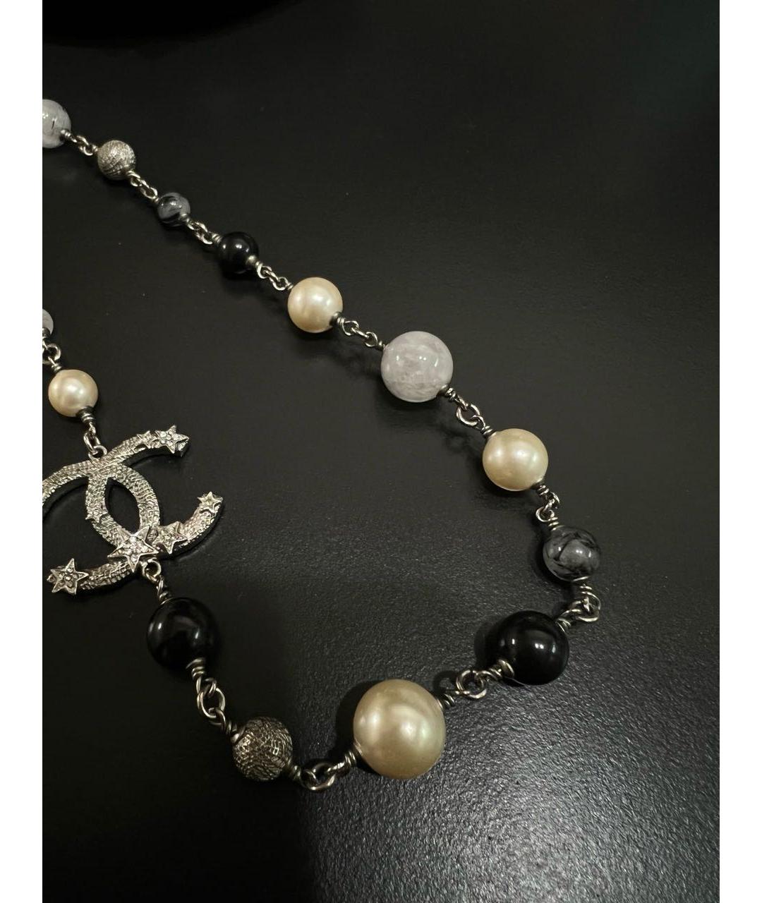 CHANEL Черное колье, фото 3