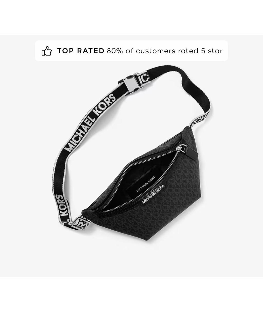 MICHAEL KORS Черная поясная сумка, фото 8