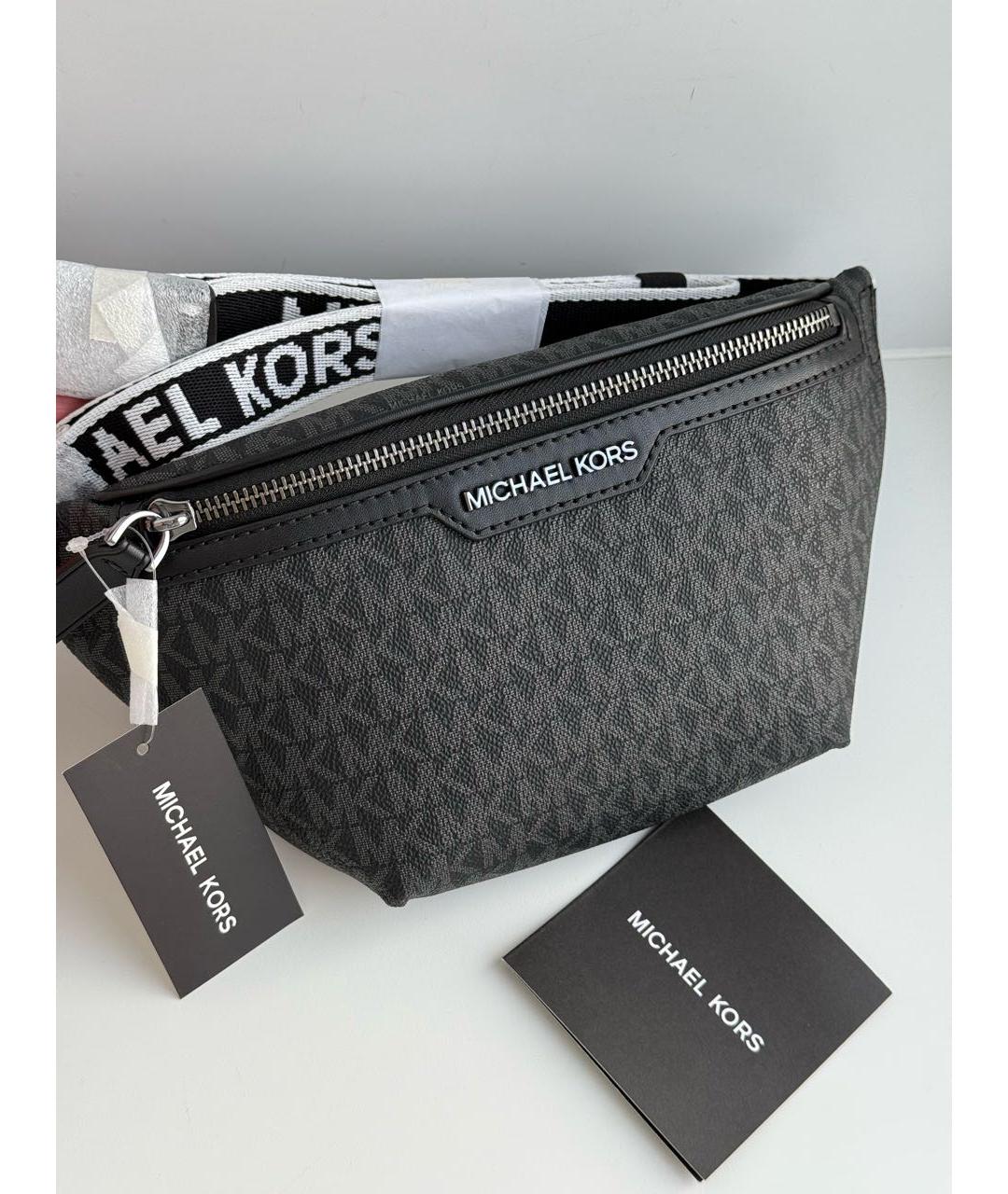 MICHAEL KORS Черная поясная сумка, фото 2