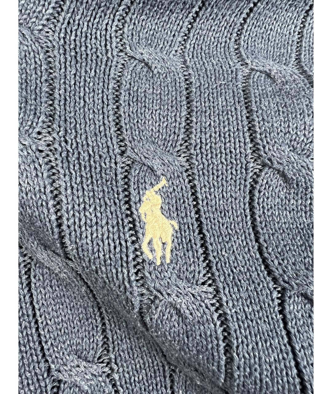 RALPH LAUREN Темно-синий хлопковый джемпер / свитер, фото 2