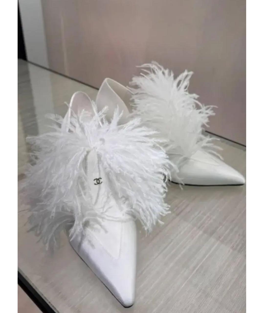 CHANEL Белые текстильные туфли, фото 2