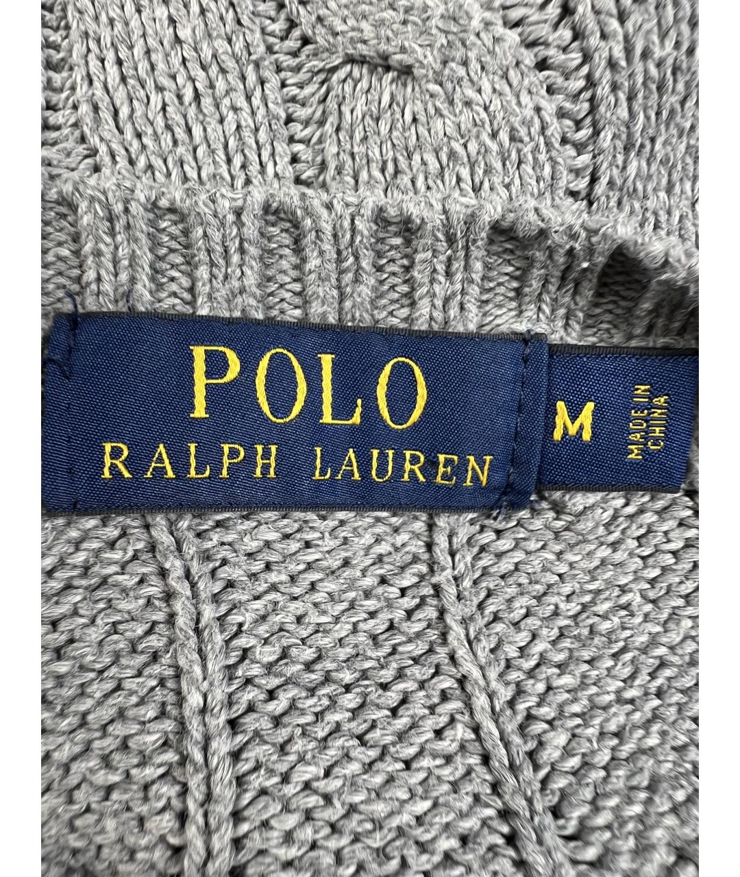 POLO RALPH LAUREN Серый хлопковый джемпер / свитер, фото 3