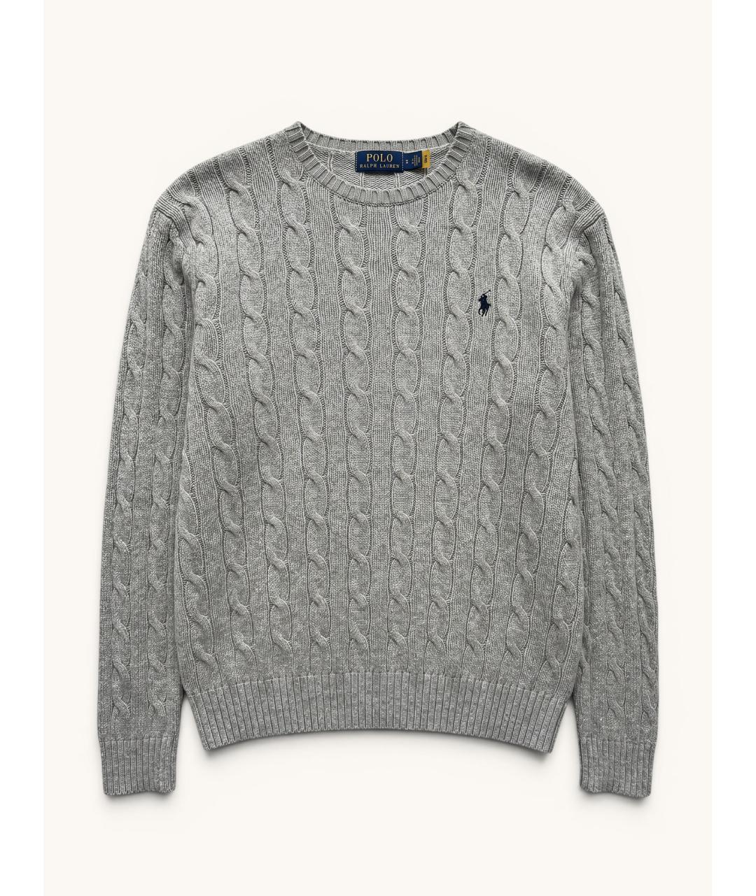 POLO RALPH LAUREN Серый хлопковый джемпер / свитер, фото 5