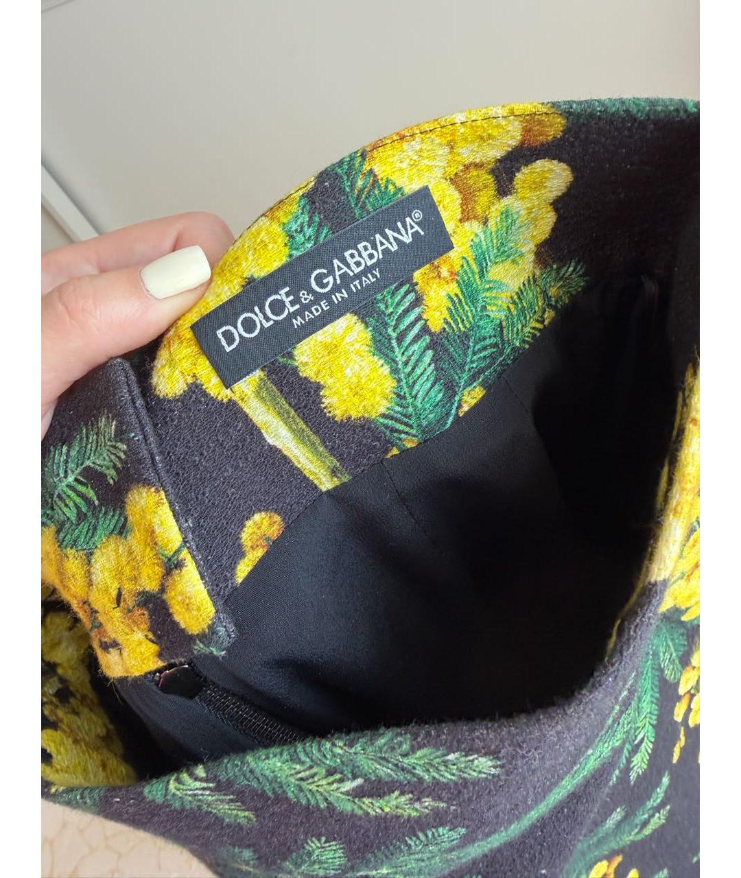 DOLCE&GABBANA Черная ацетатная юбка мини, фото 3