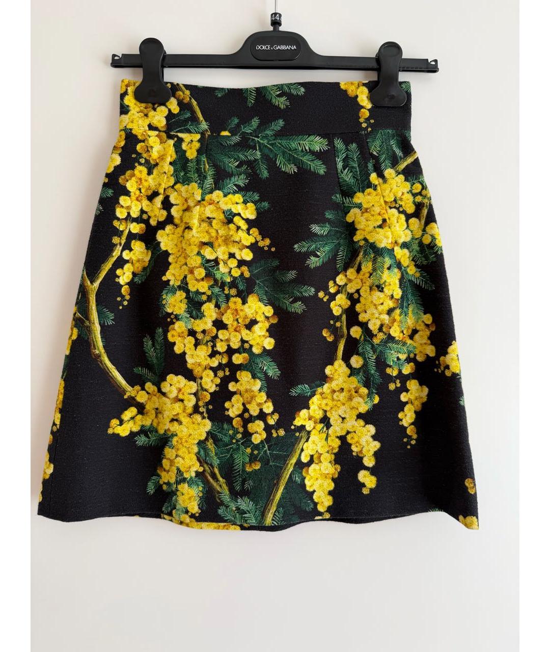 DOLCE&GABBANA Черная ацетатная юбка мини, фото 6