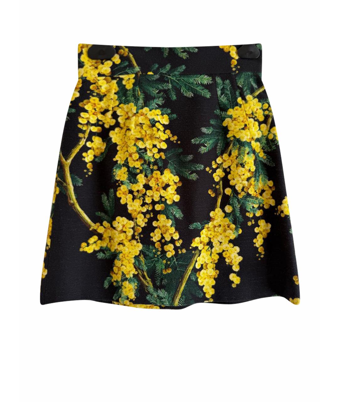DOLCE&GABBANA Черная ацетатная юбка мини, фото 1
