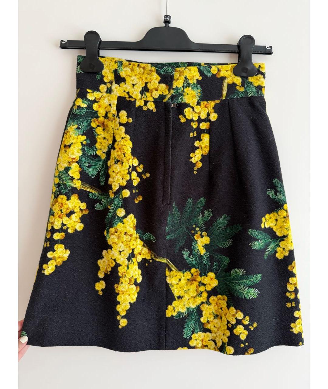DOLCE&GABBANA Черная ацетатная юбка мини, фото 2