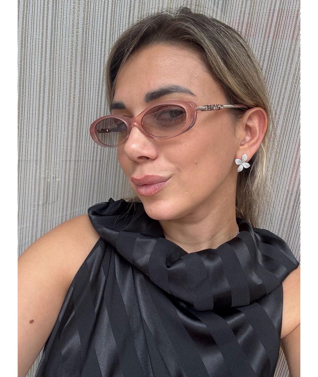 CHANEL Розовые пластиковые солнцезащитные очки, фото 4