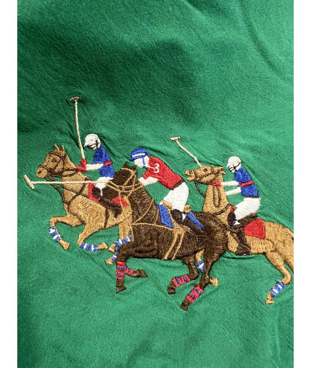 RALPH LAUREN Зеленые полиэстеровые шорты, фото 2