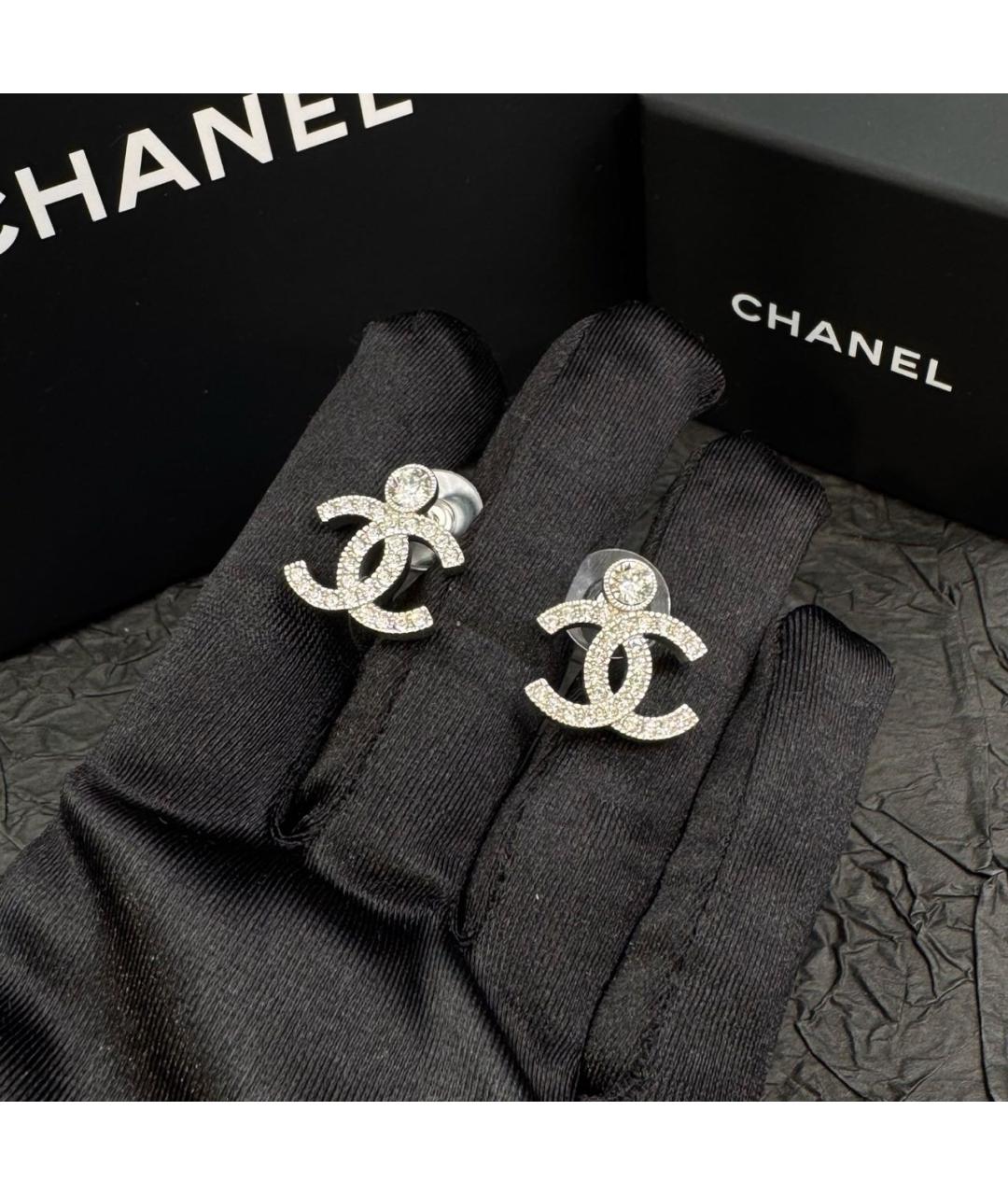 CHANEL Серебряные серьги, фото 2