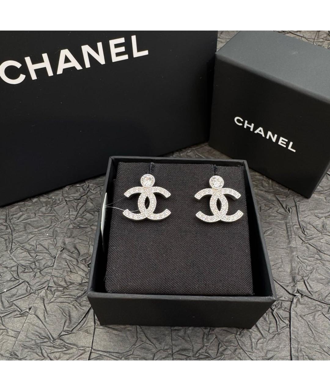 CHANEL Серебряные серьги, фото 5