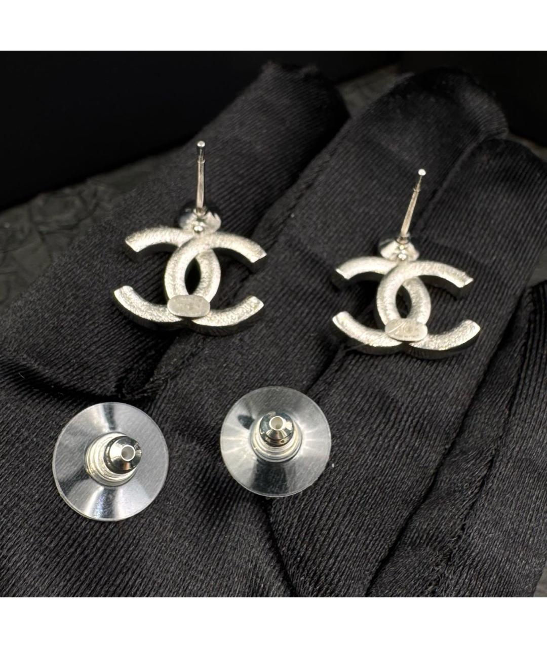 CHANEL Серебряные серьги, фото 3