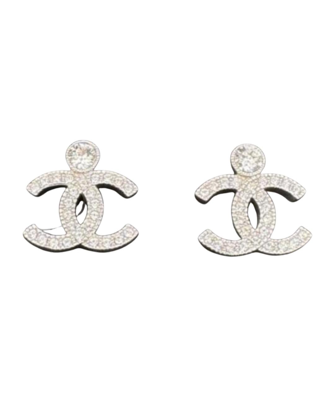 CHANEL Серебряные серьги, фото 1