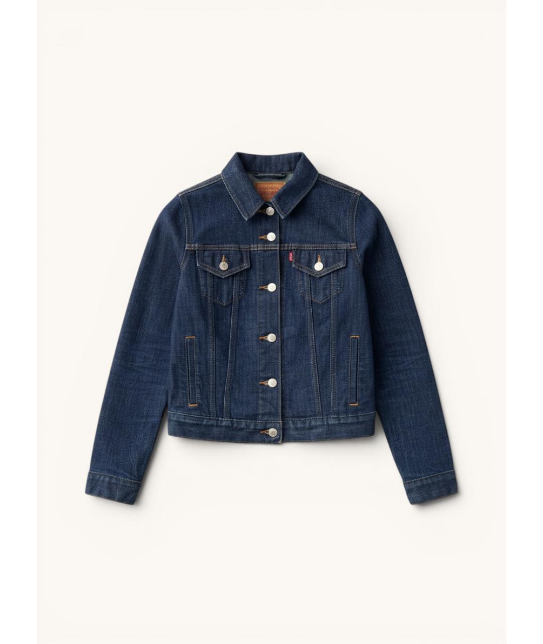 LEVI'S Темно-синяя хлопковая куртка, фото 6
