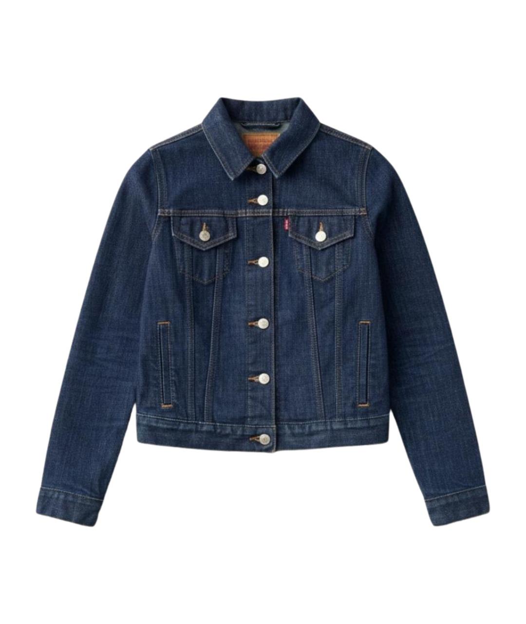 LEVI'S Темно-синяя хлопковая куртка, фото 1