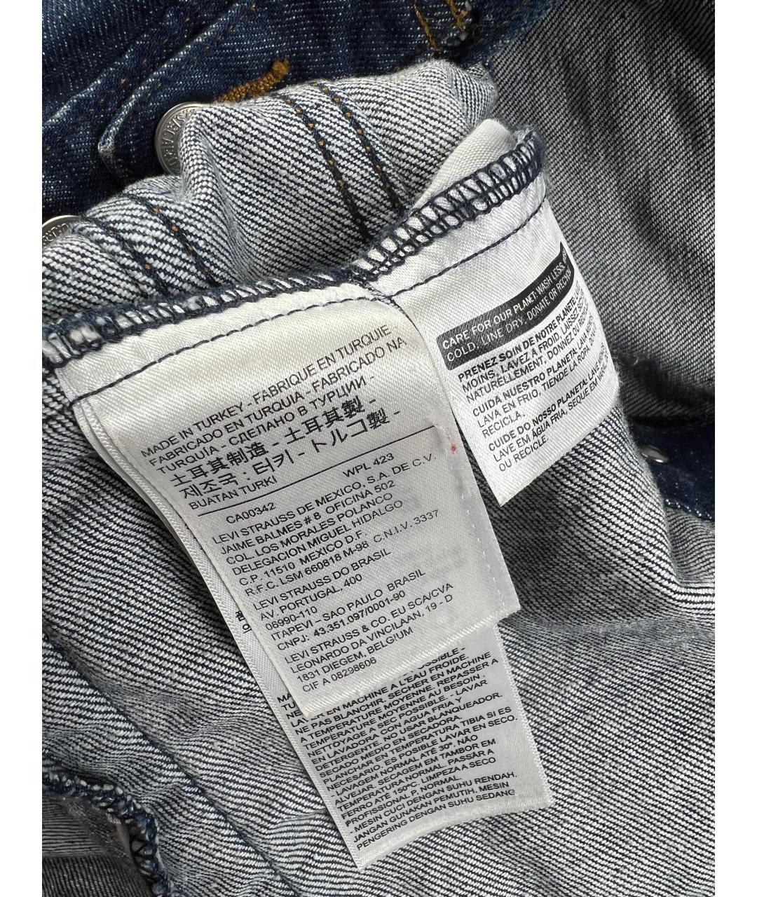 LEVI'S Темно-синяя хлопковая куртка, фото 4