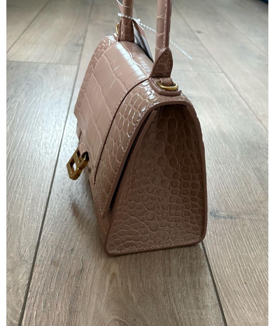 BALENCIAGA Розовая кожаная сумка с короткими ручками, фото 2