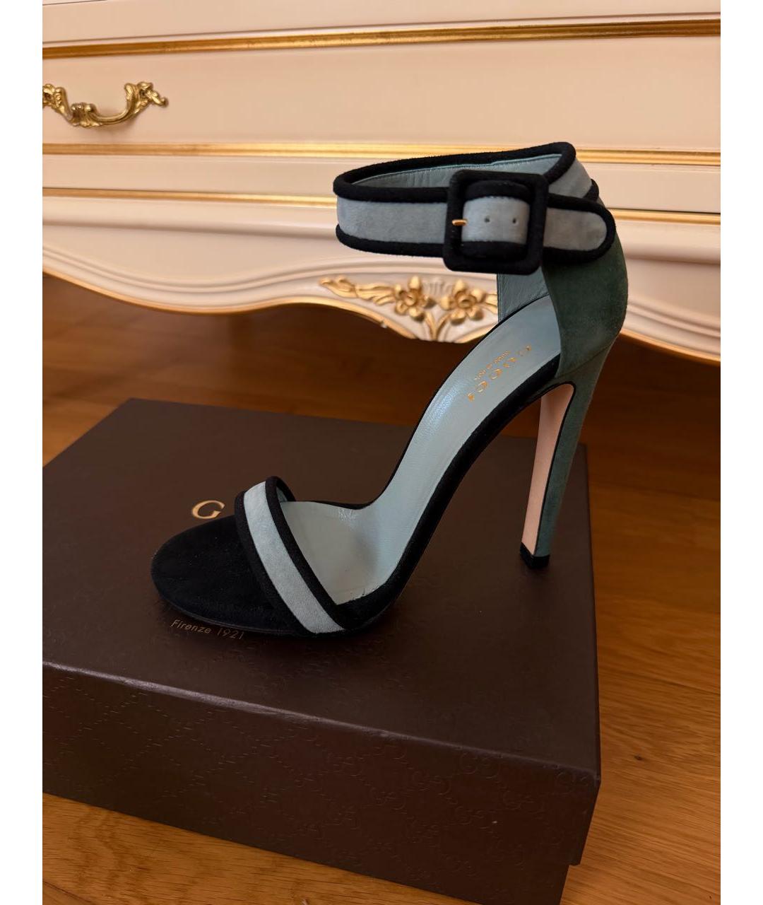 GUCCI Мульти замшевые босоножки, фото 7