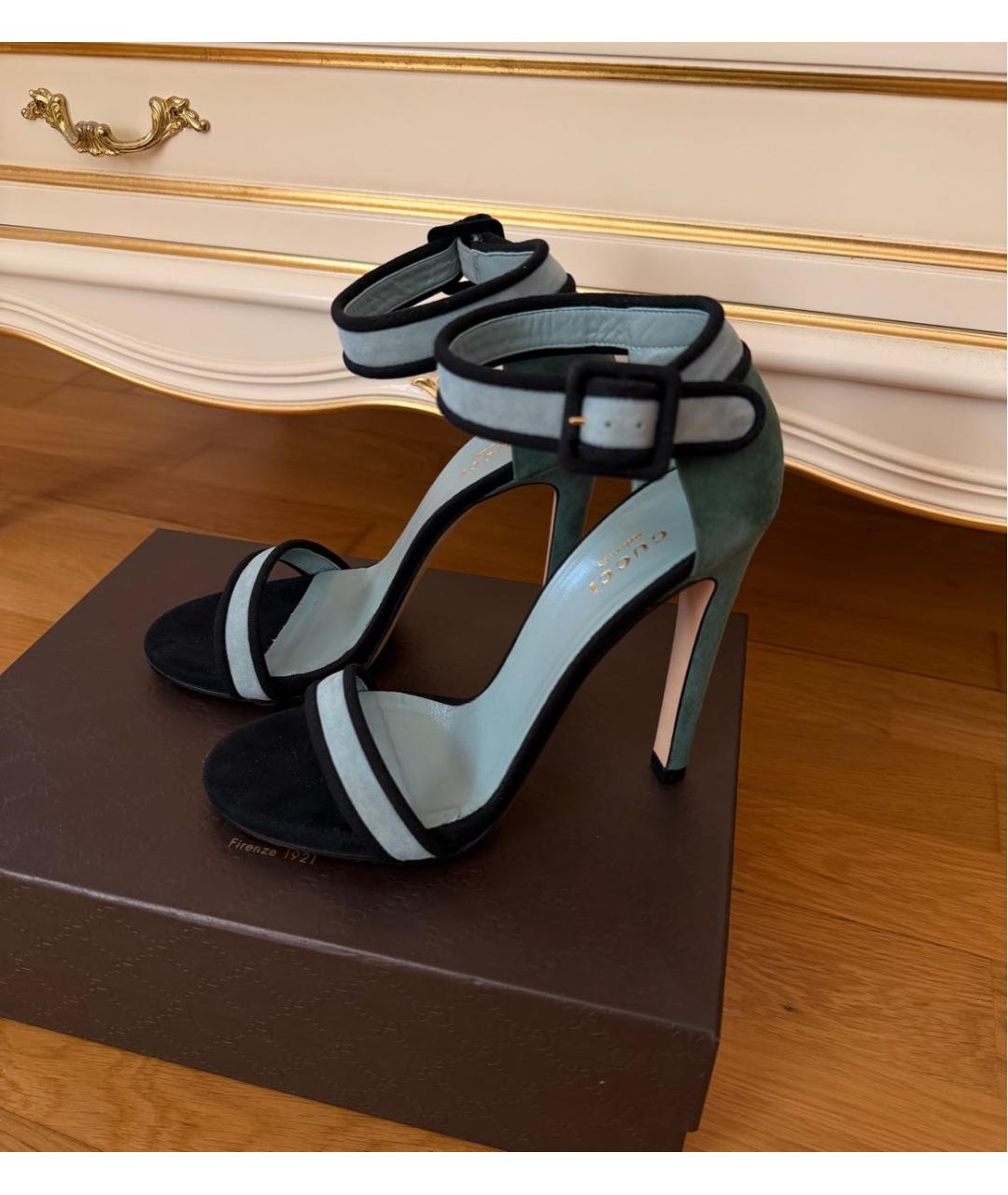 GUCCI Мульти замшевые босоножки, фото 2