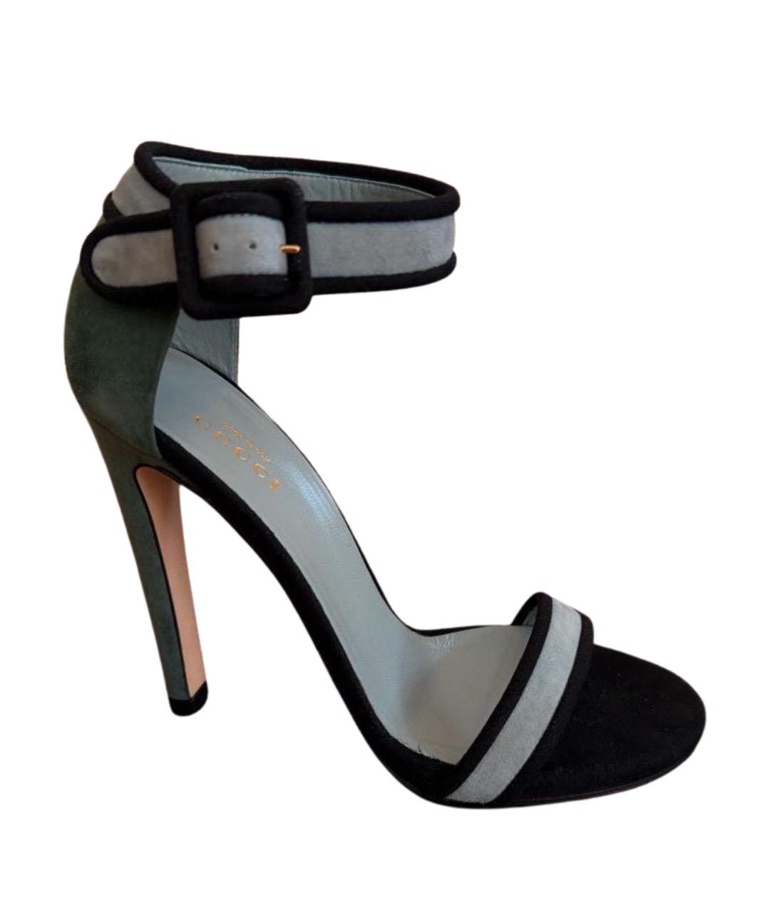 GUCCI Мульти замшевые босоножки, фото 1