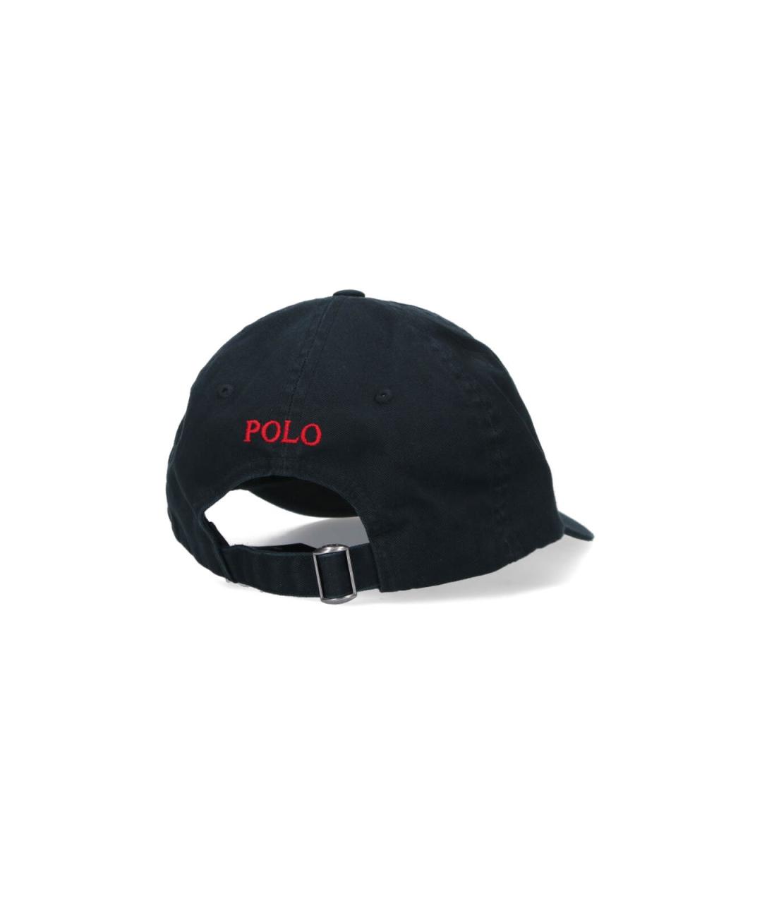 POLO RALPH LAUREN Черная хлопковая кепка, фото 2